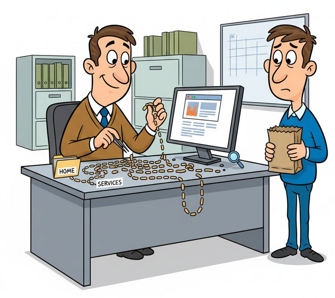 SEO Joke - The Breadcrumb Trail | SEO MUPPET SHOW